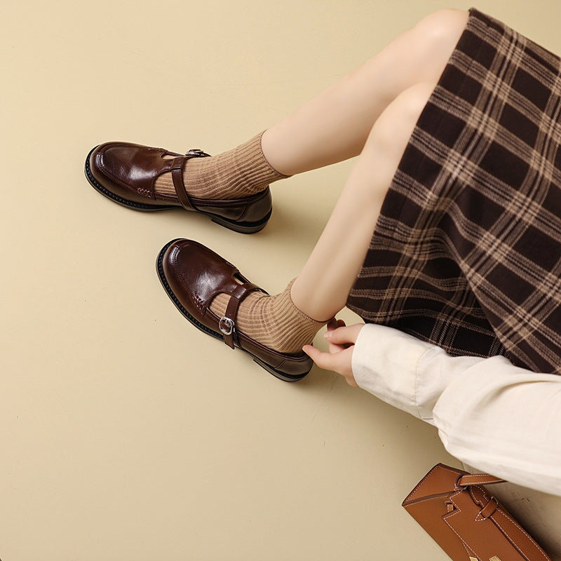 Christabel™ | Handgefertigte Mary Jane Schuhe mit T-Riemen