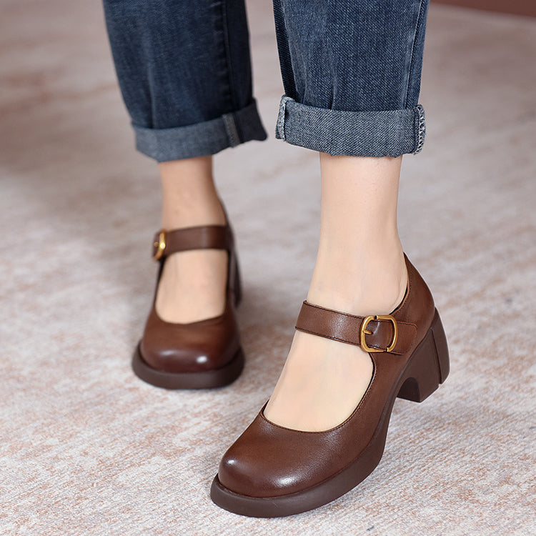 Agnes™ | Leder Mary Janes Agnes