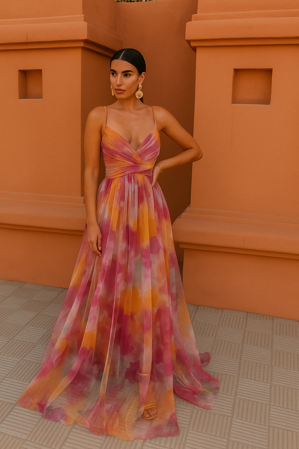 Giselle - Verführerisches Maxikleid mit Blumenmuster