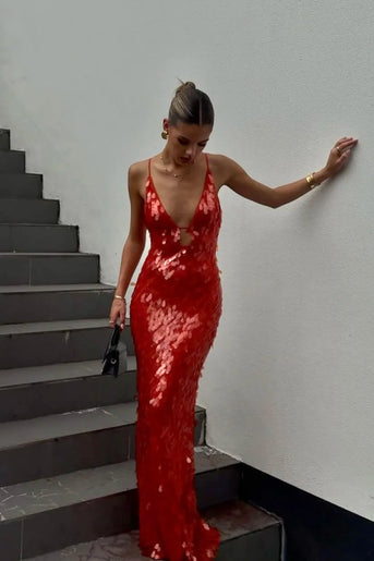 Kailani | Lange Maxikleid mit Pailletten