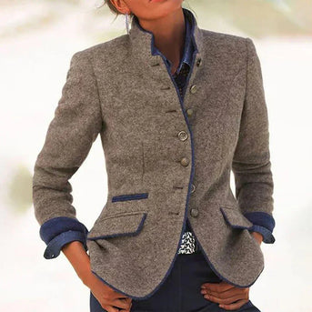 Valeria | Eleganter Blazer mit hohem Kragen
