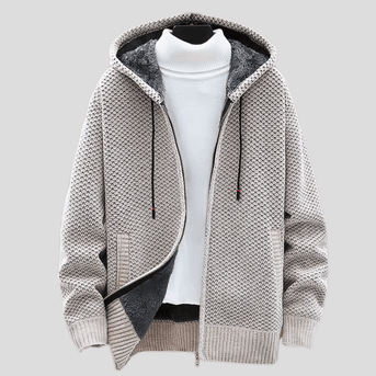 Jostein – Moderne Strick-Hoodie-Jacke