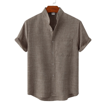 Savrani™ | Glatte Baumwollbluse mit Knöpfen.