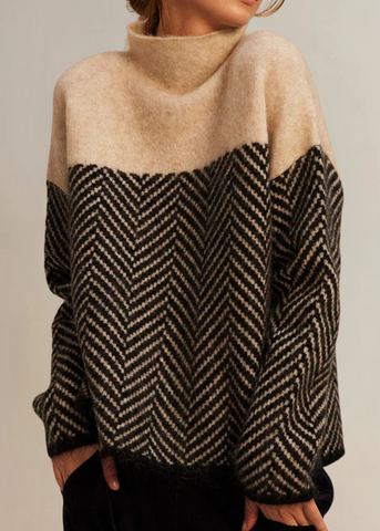 Celvanna – Klassischer Rollkragenpullover aus Baumwolle