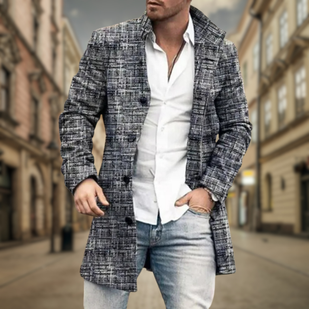 Mack | Stilvoller Wollmantel im Schrägdesign