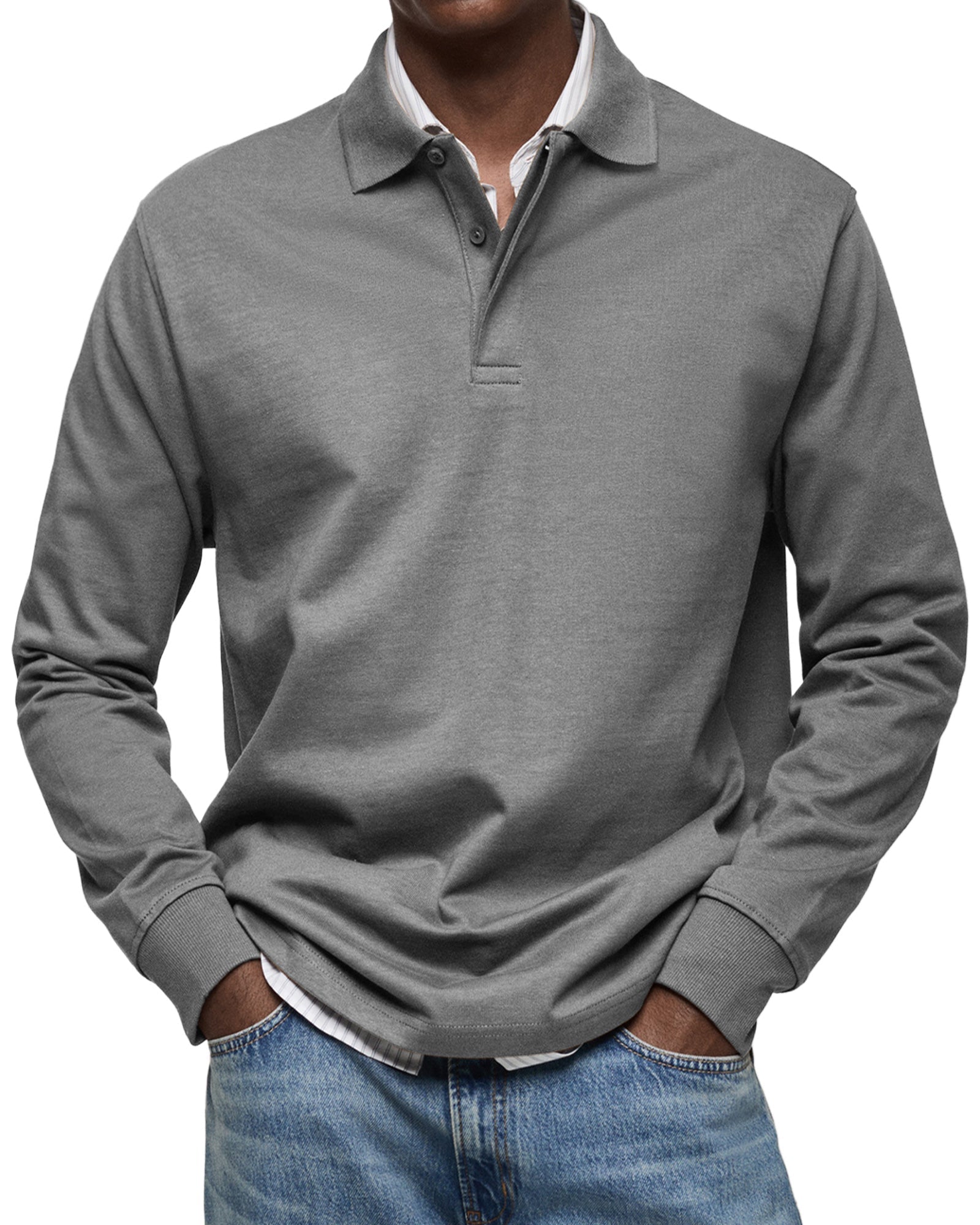 Karven – Elegantes Polohemd mit langen Ärmeln