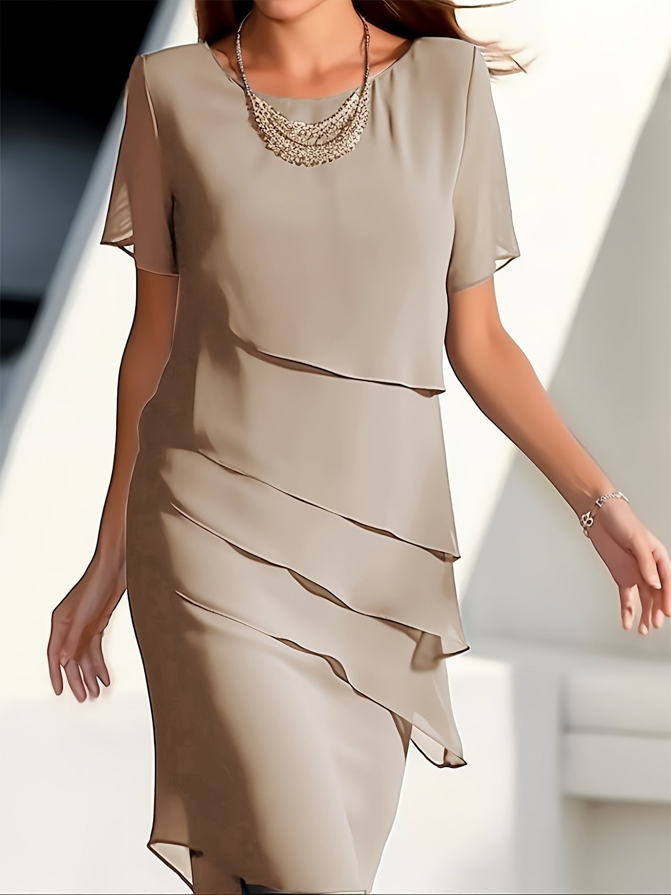 Celina | Elegantes Chiffonkleid