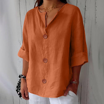 Clara™ | Lockere Leinenbluse