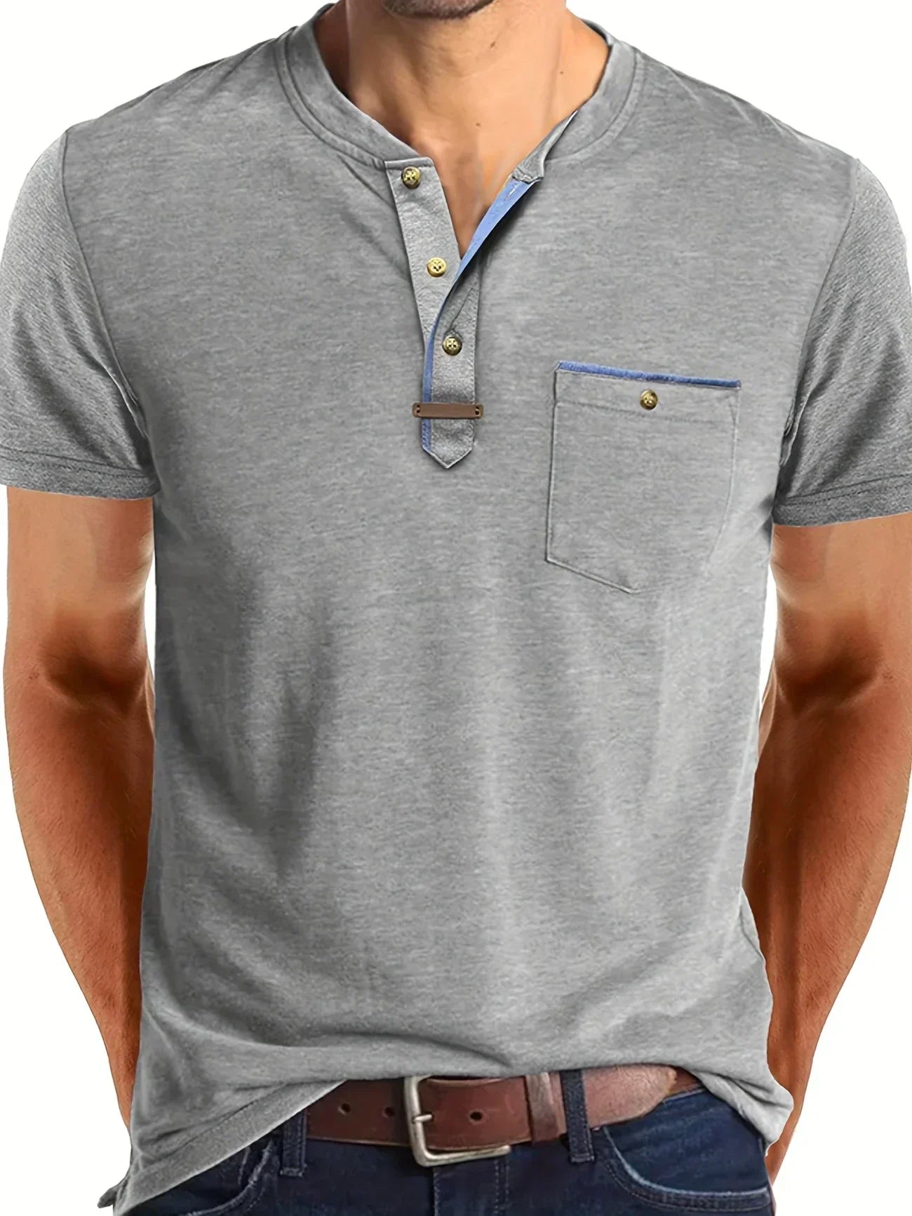 Savrani™ | Elegantes T-Shirt mit Rundhalsausschnitt und Tasche