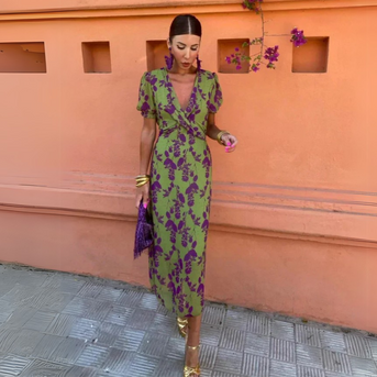 Danielle™ | Blumen Midi Kleid