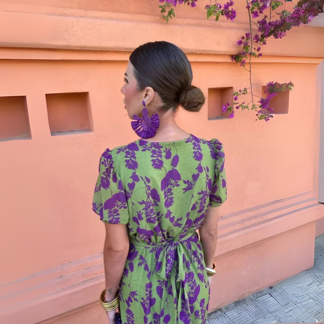 Danielle™ | Blumen Midi Kleid