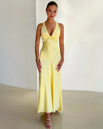 Ismay | Glänzendes Satinabendkleid