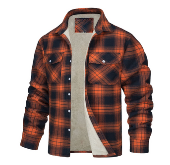 Nate™ | Herren kariertes Jacke mit Sherpa-Futter