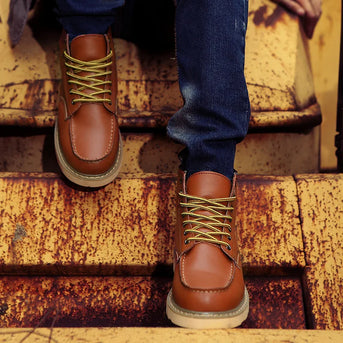 Muller™ – Leder Retro Stiefeletten