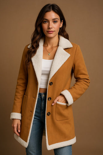 Amelia | Sherpa-Fellmantel