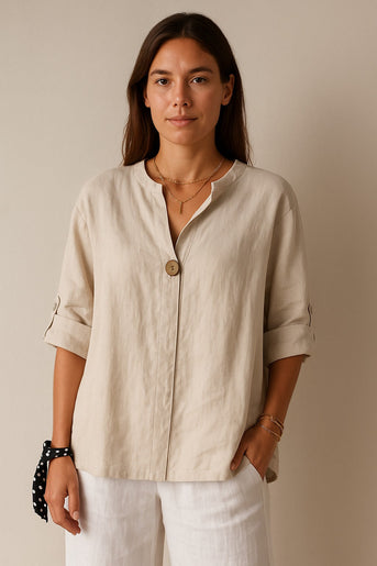 Jessa | Lockere Bluse mit V-Ausschnitt