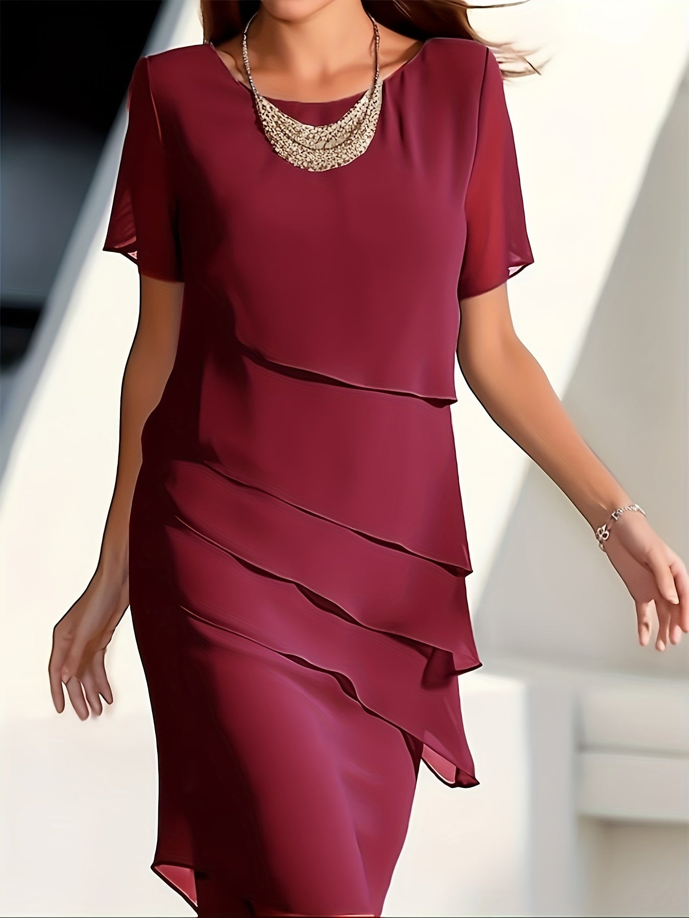 Celina | Elegantes Chiffonkleid