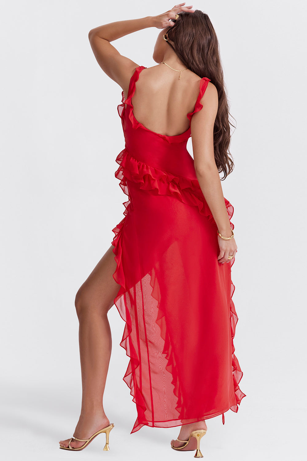 Meissa | Kleid mit asymmetrischen Rüschen