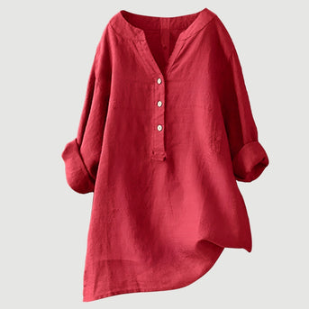 Freja™ – Luftige und Bequeme Bluse mit Knöpfen