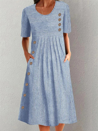 Lenna | Midi-Kleid aus gerippter Baumwolle