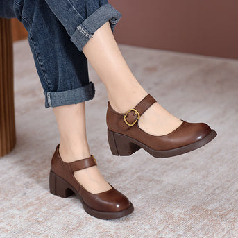 Agnes™ | Leder Mary Janes Agnes