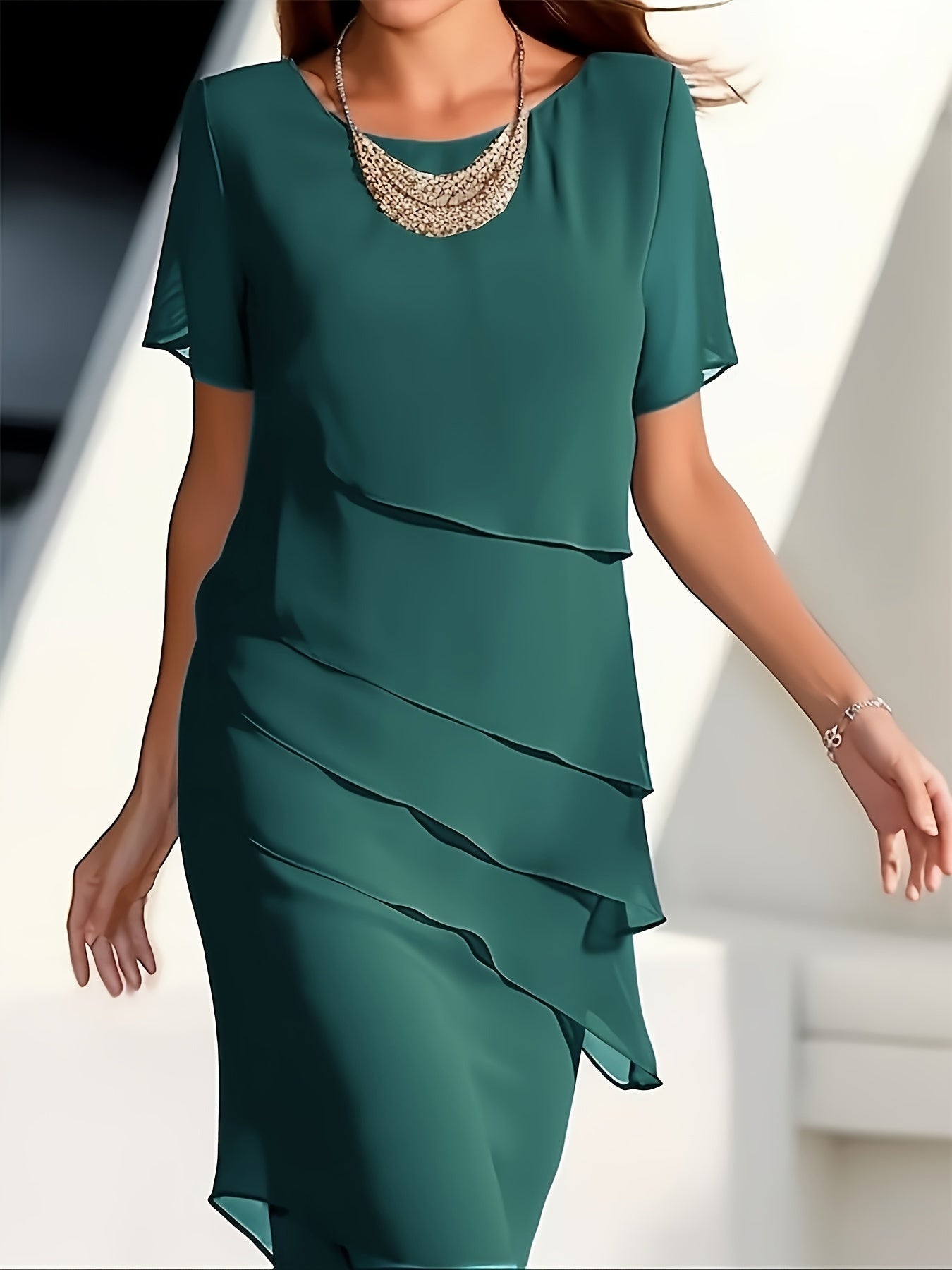 Celina | Elegantes Chiffonkleid