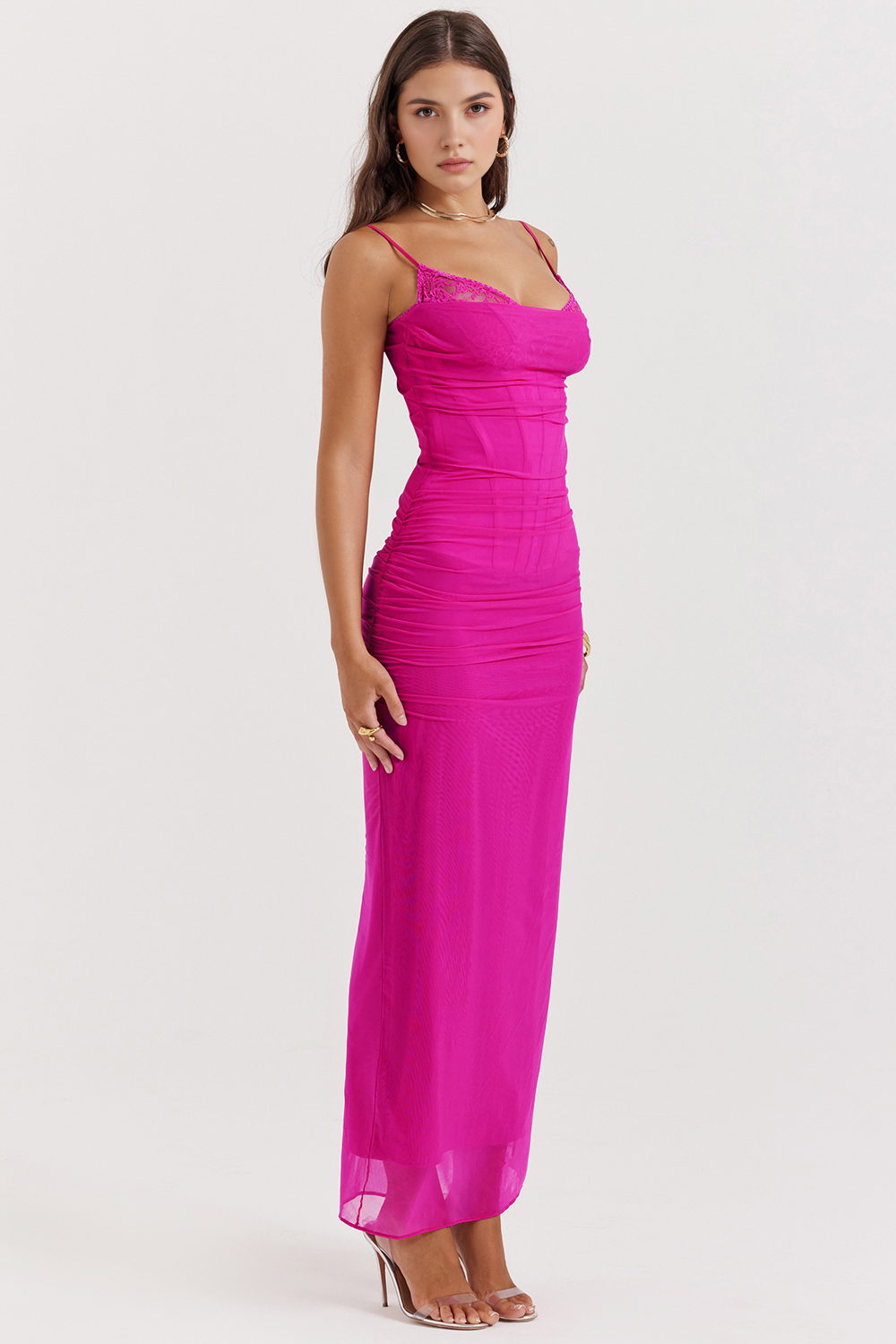 Auri | Kleid aus gerafftem Tüll