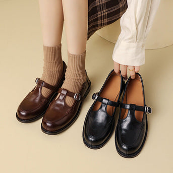Christabel™ | Handgefertigte Mary Jane Schuhe mit T-Riemen