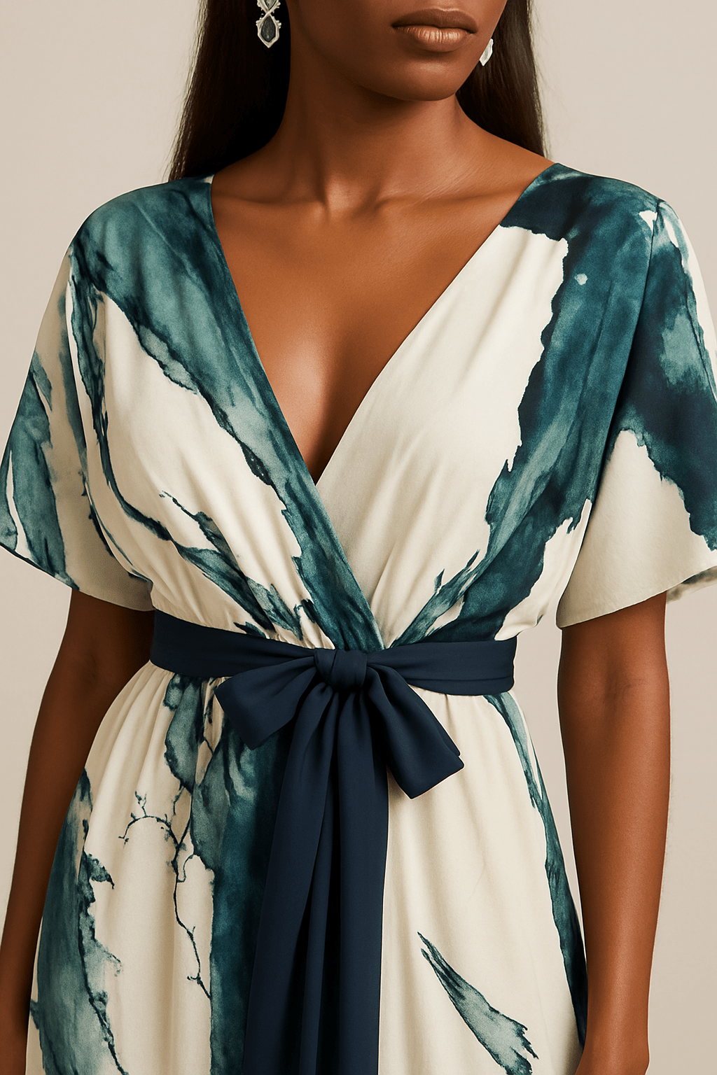 Alina | Lange Kleid mit Aquarelleffekt