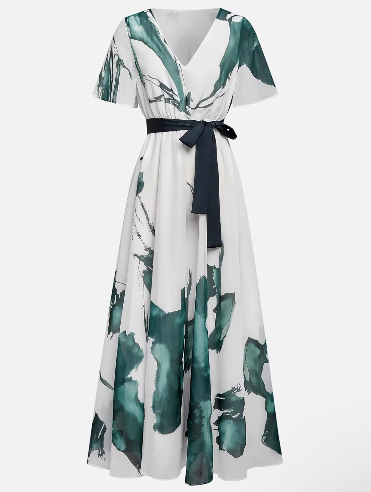 Alina | Lange Kleid mit Aquarelleffekt