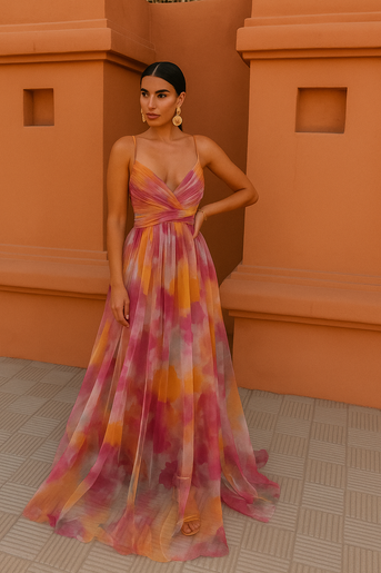 Giselle - Verführerisches Maxikleid mit Blumenmuster